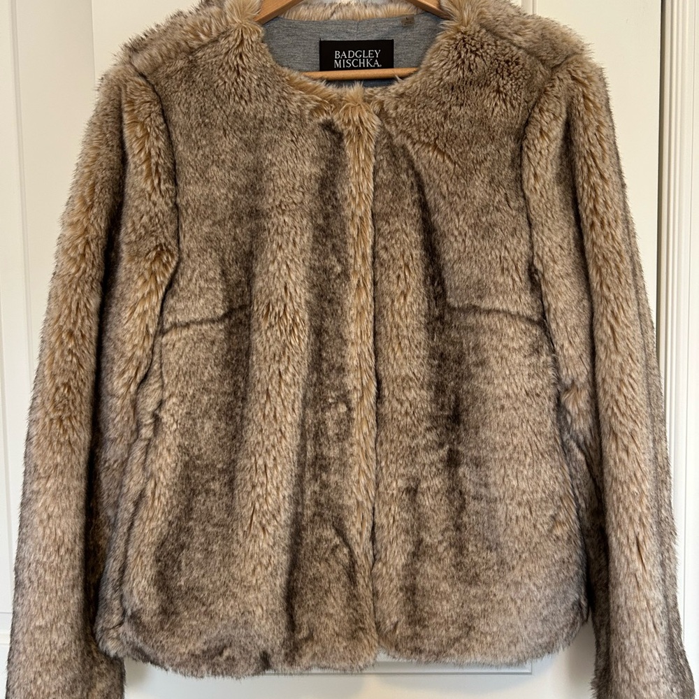 Badgley Mischka Women's Faux Fur Jacket